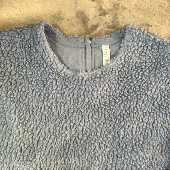 Lululemon Wool Whenever Chambray Blue Pullover Crew Size 8 - Picture 3 of 13